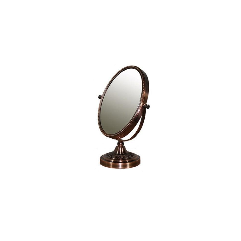 Vintage Style Copper 3X Magnification Vanity Mirror - AFS