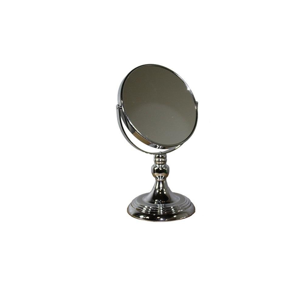 Vintage Pedestal Chrome 3X Magnification Vanity Mirror - AFS