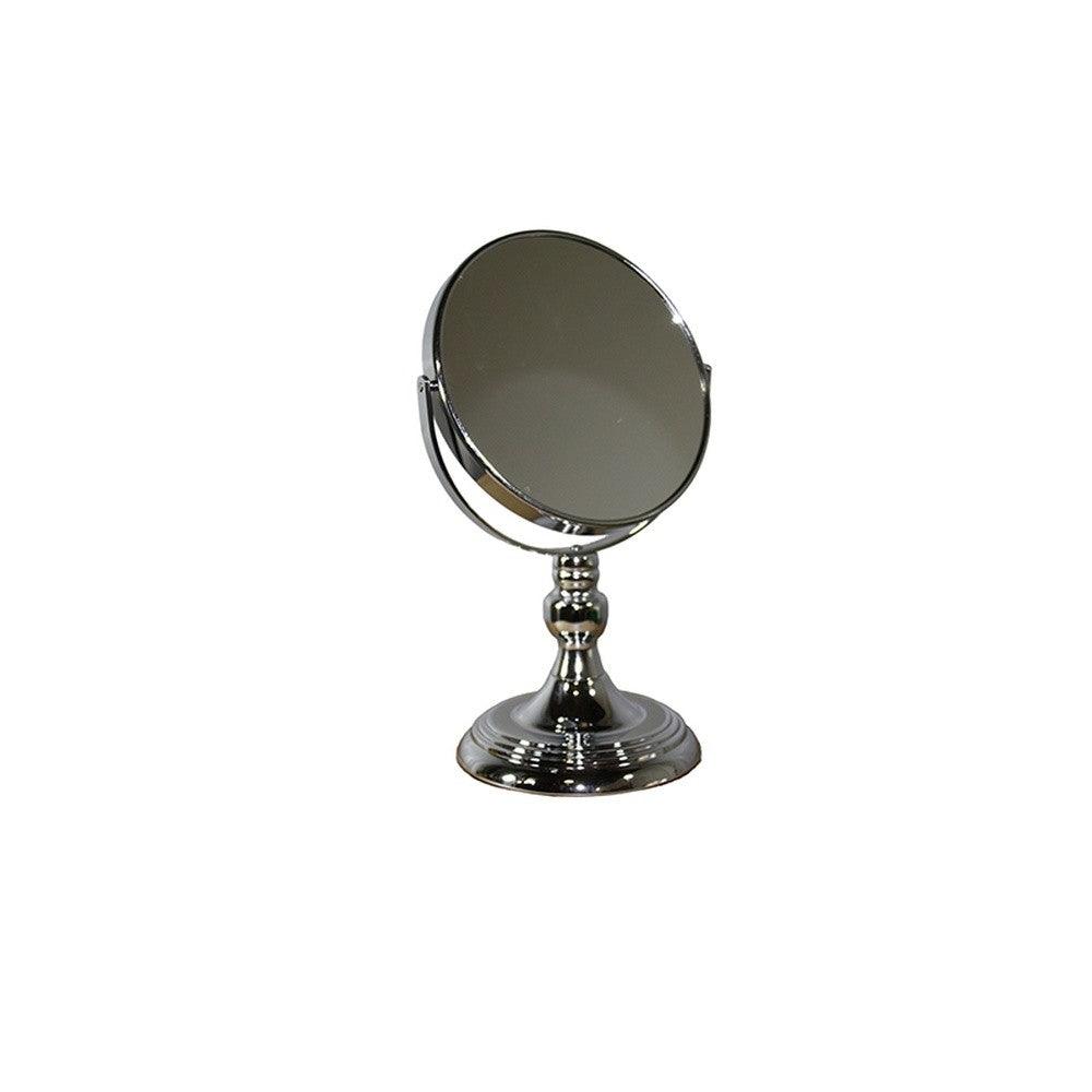 Vintage Pedestal Chrome 5X Magnification Vanity Mirror - AFS