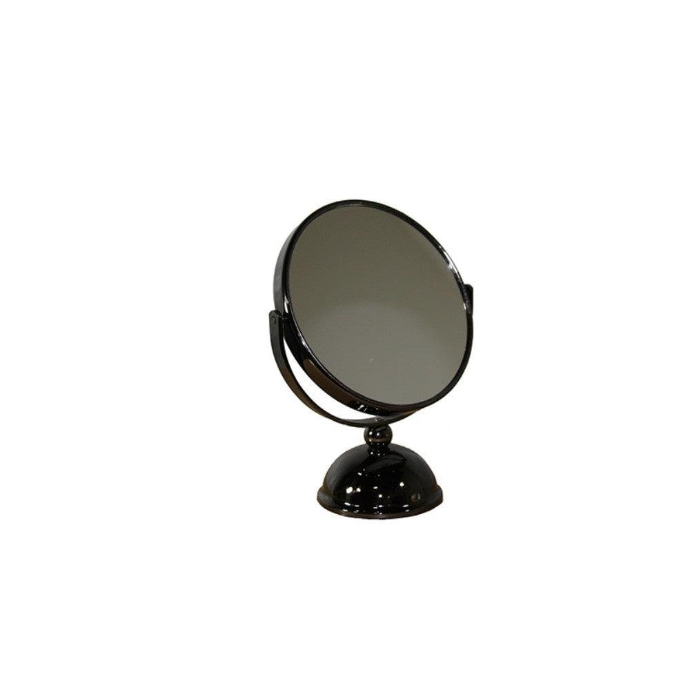 Vintage Pedestal Black 3X Magnification Vanity Mirror - AFS