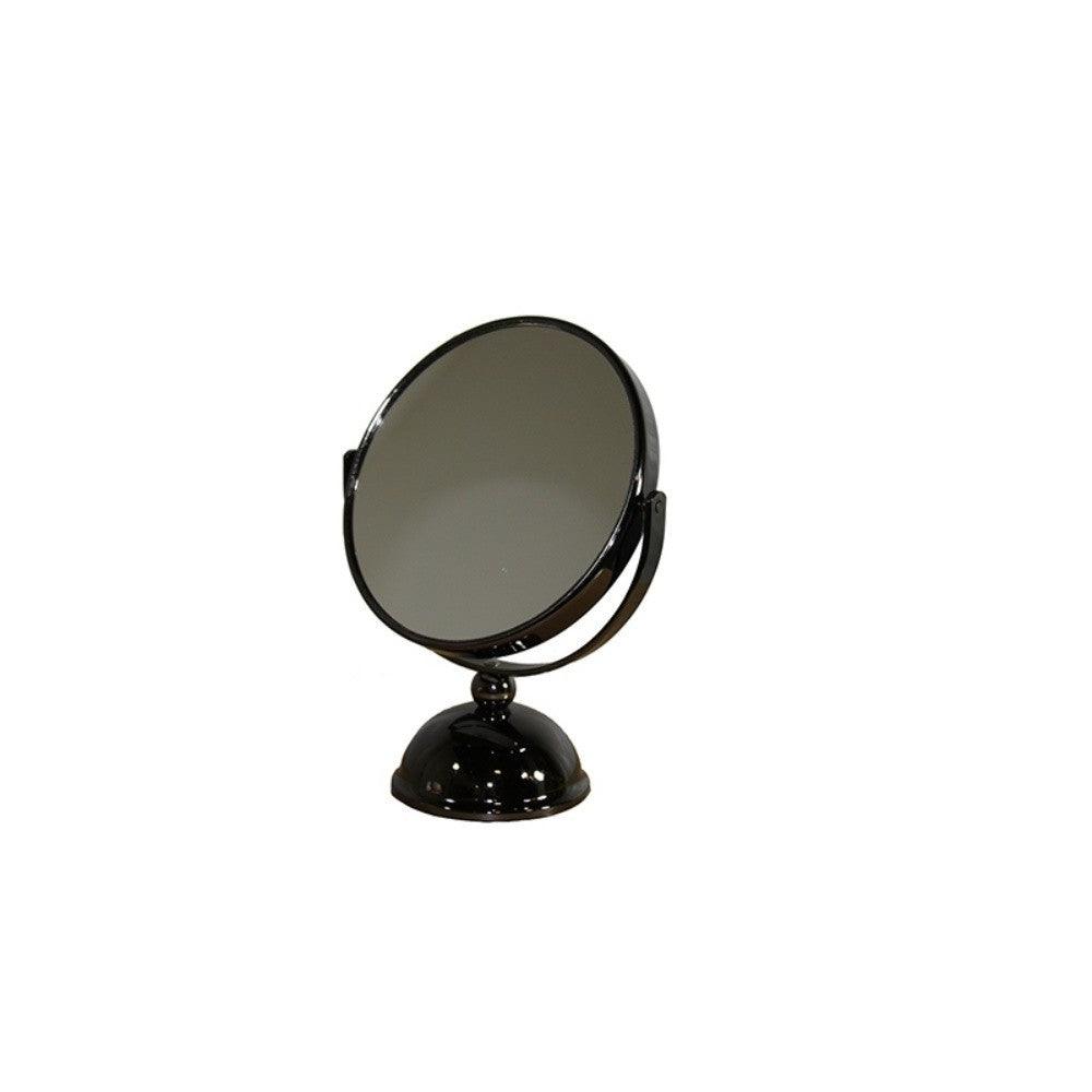 Vintage Pedestal Black 3X Magnification Vanity Mirror - AFS