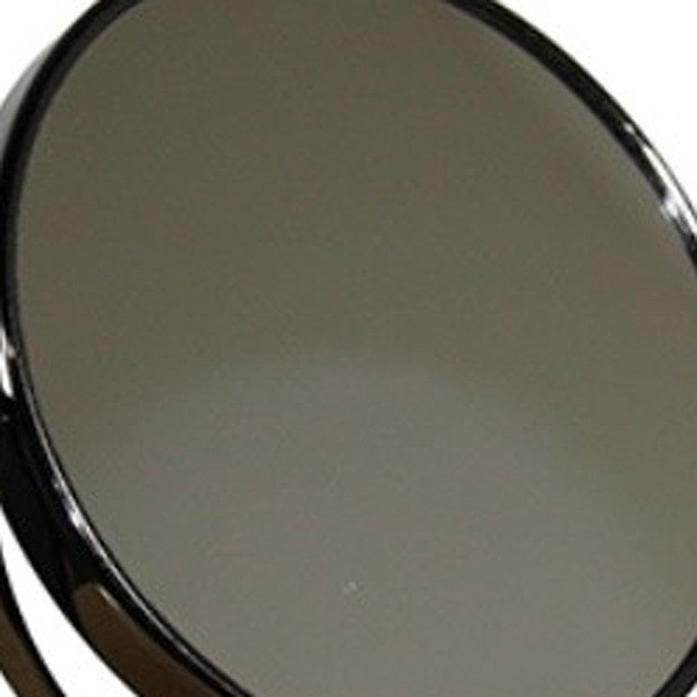 Vintage Pedestal Black 3X Magnification Vanity Mirror - AFS