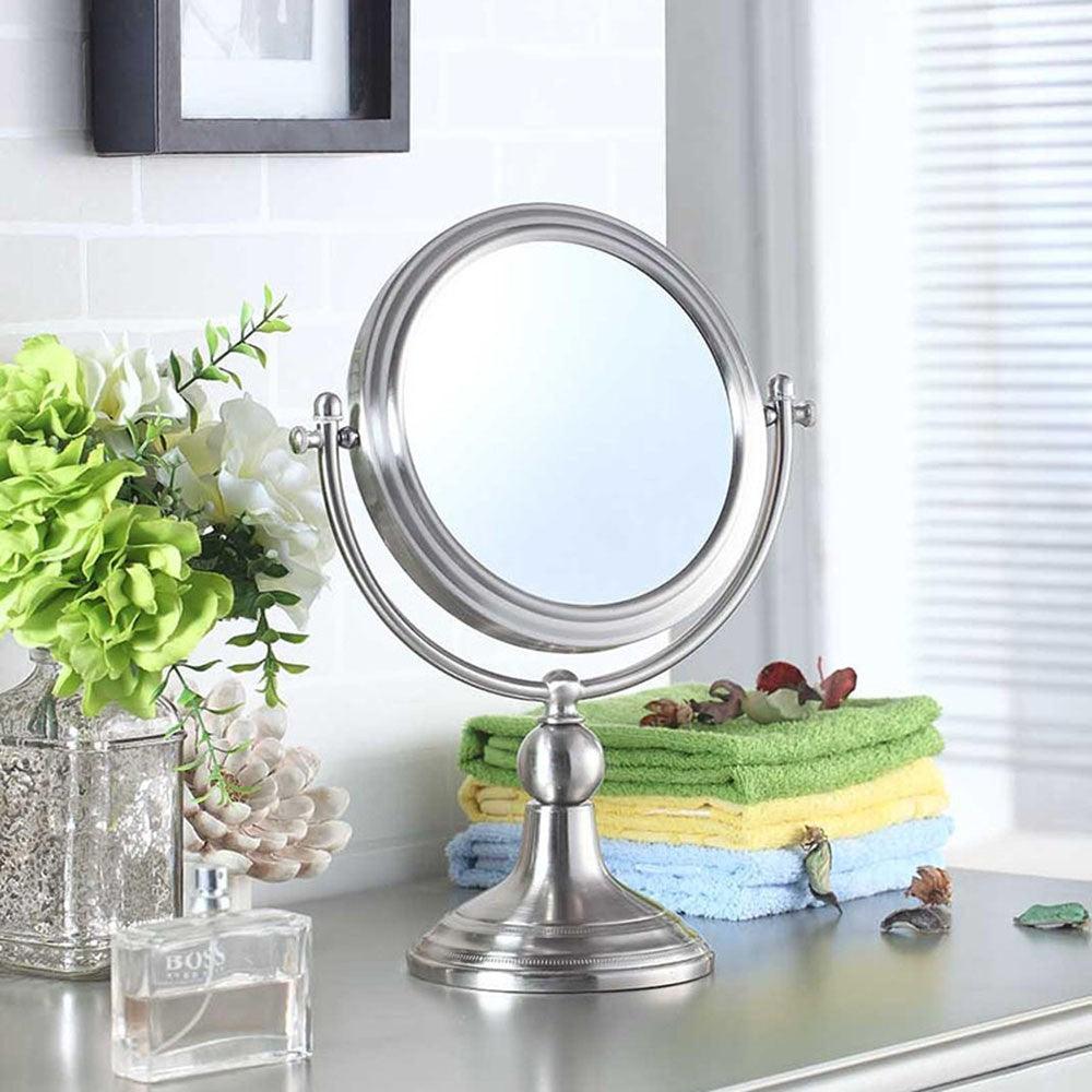 Vintage Rotating Chrome 3X Magnification Vanity Mirror - AFS