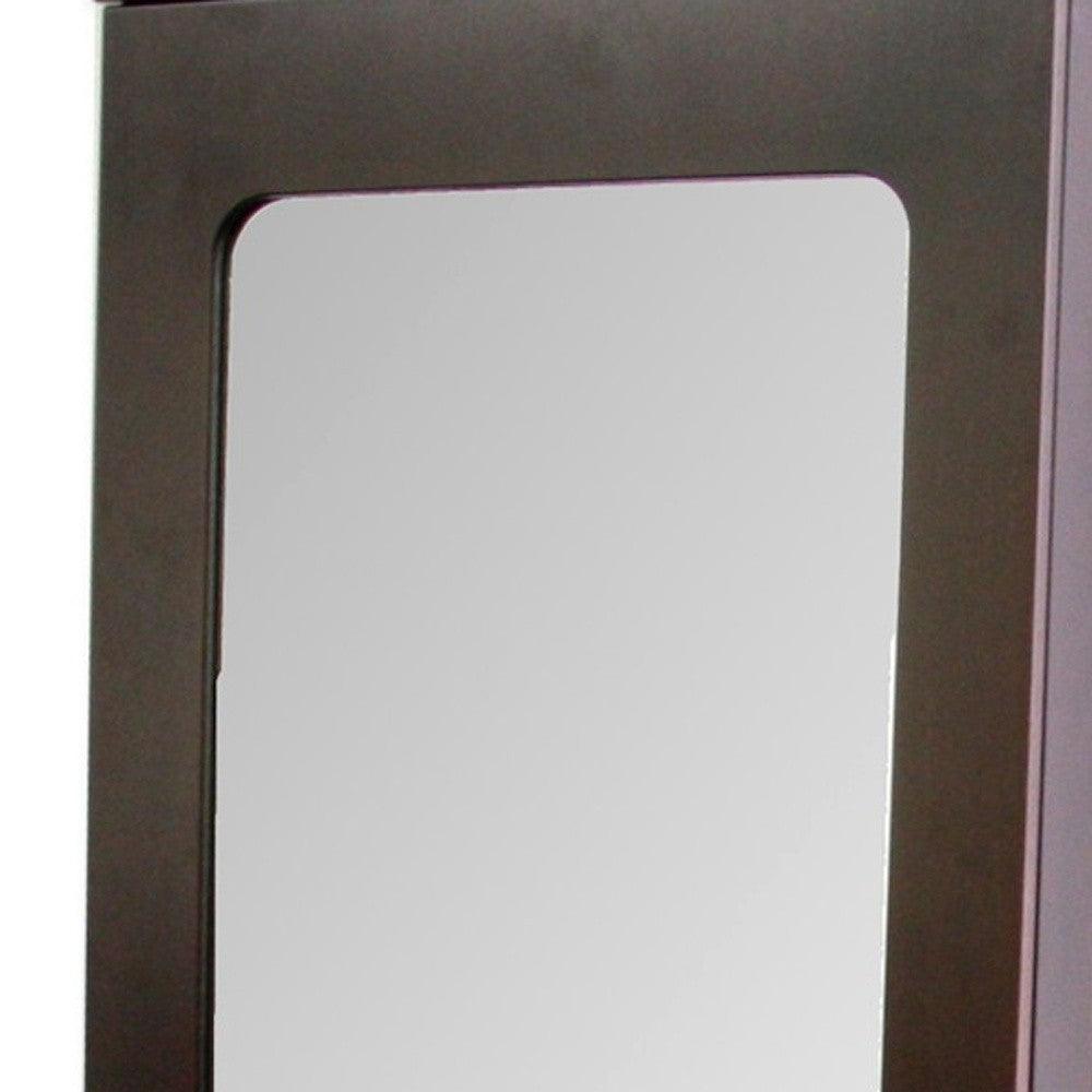 Cherry Finish Standing Mirror with Jewelry Storage - AFS