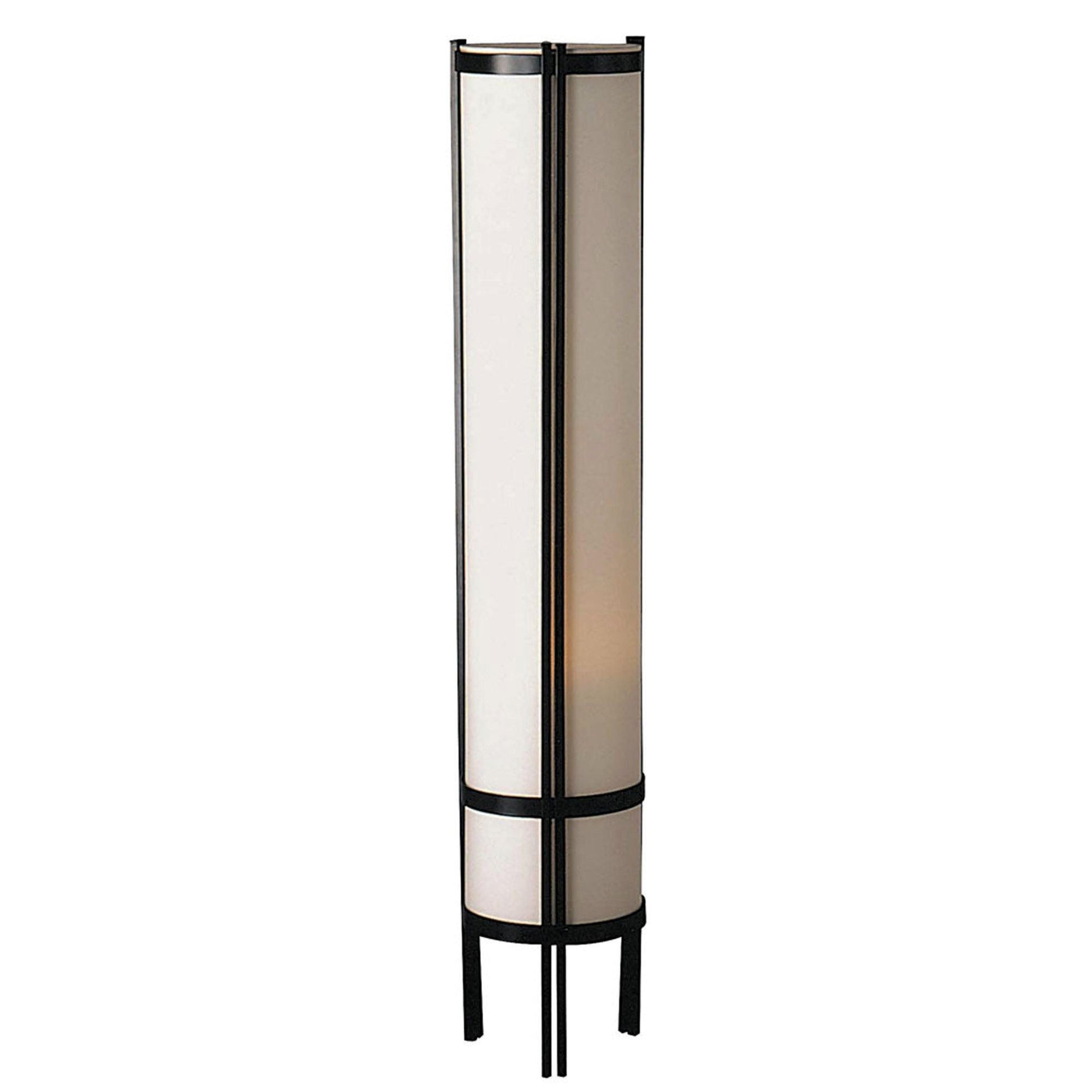 Shoji Inspired Linen and Wood Floor Lamp - AFS