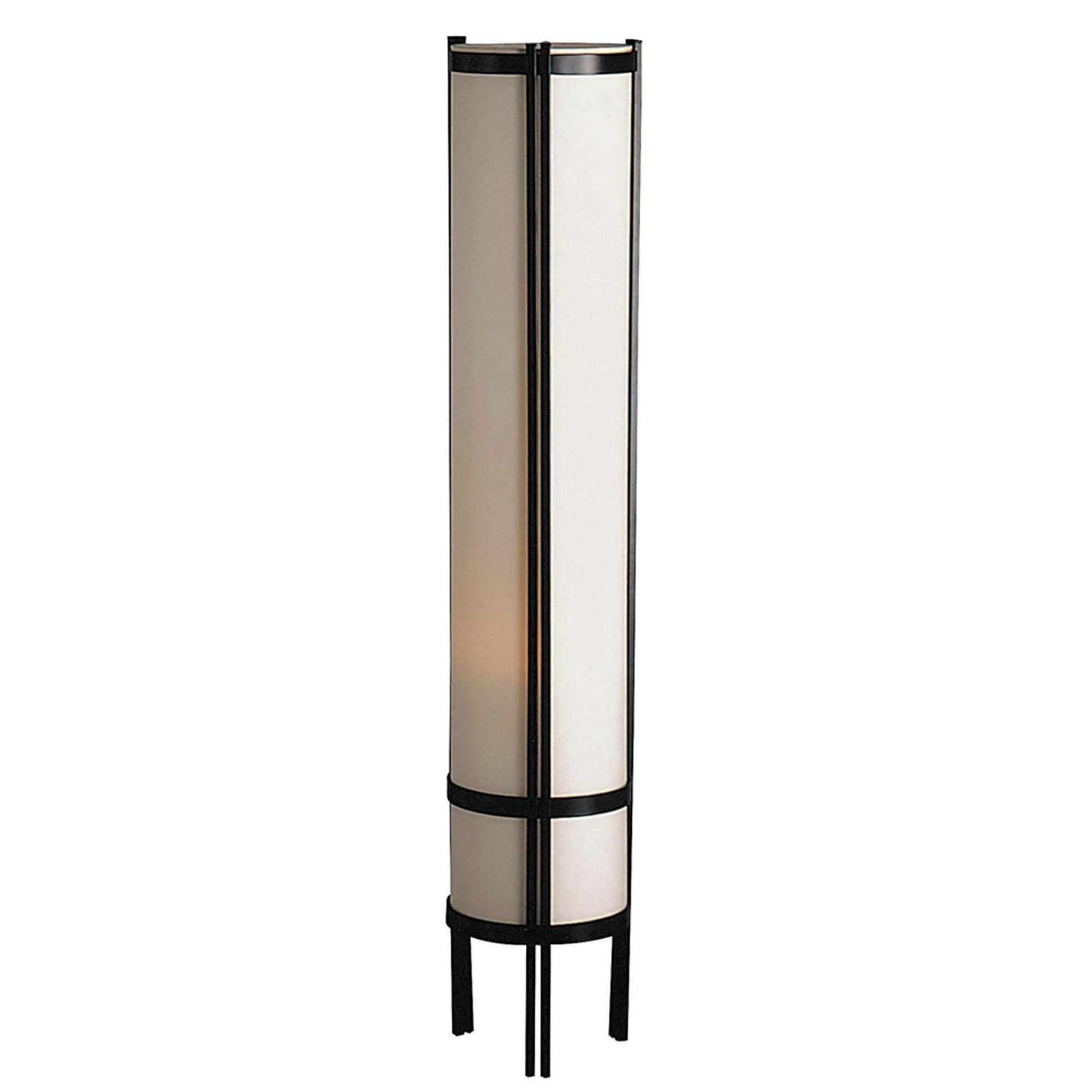 Shoji Inspired Linen and Wood Floor Lamp - AFS