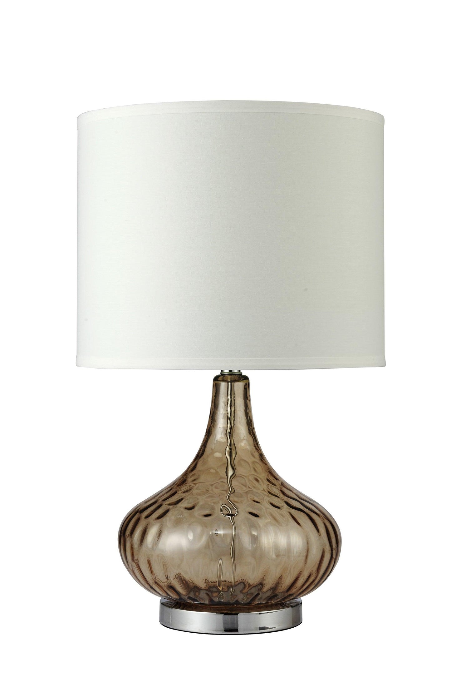 Brown Textured Glass Table Lamp - AFS