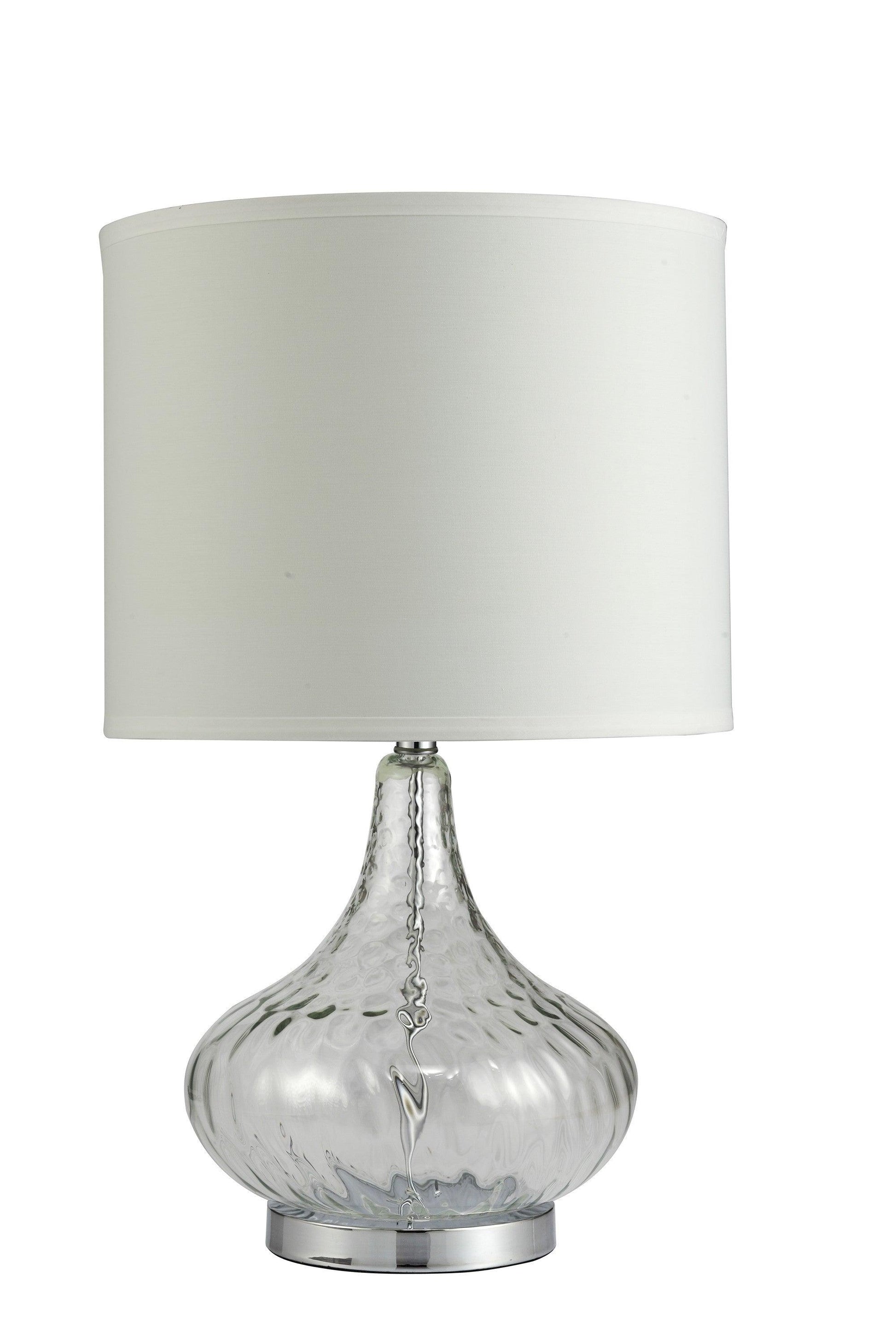 Clear Textured Glass Table Lamp - AFS