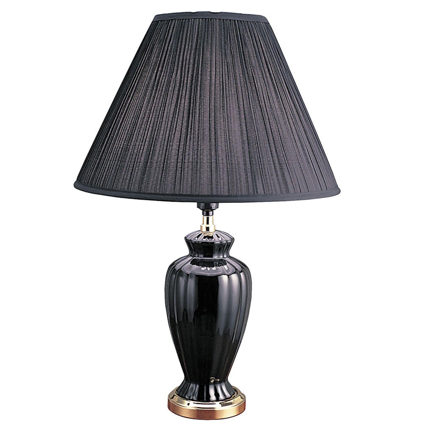 26? Stylish Black Ceramic Urn Shape Table Lamp - AFS