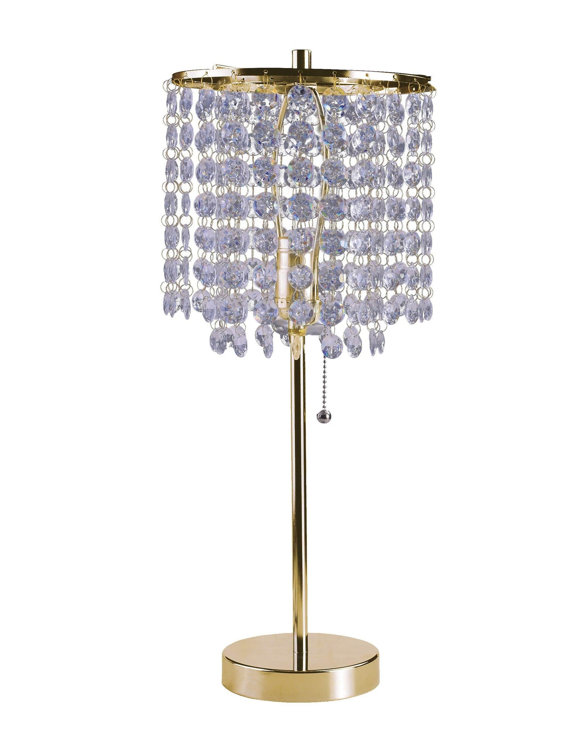 20? Modern Tall Gold Crystal Chandelier Lamp - AFS