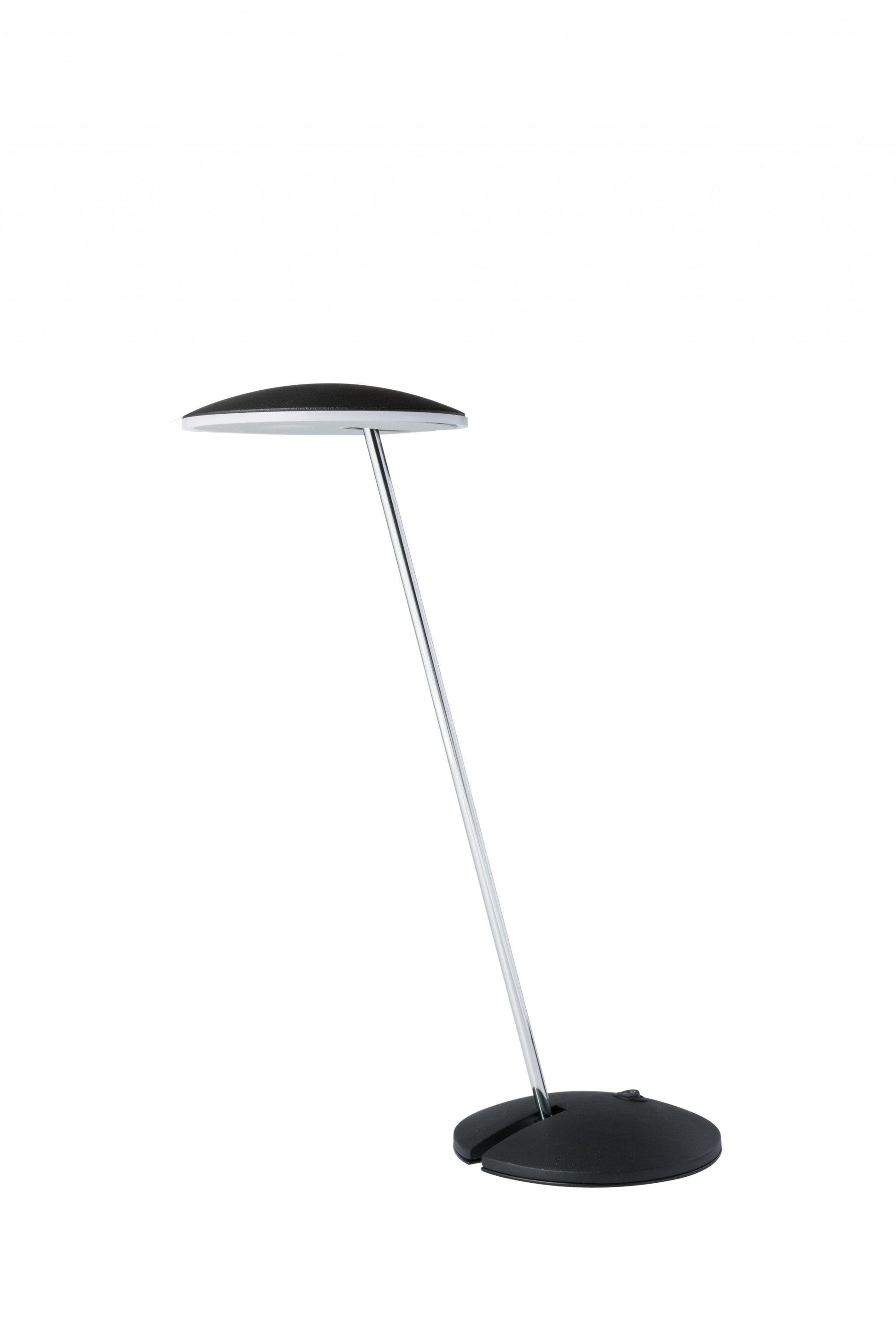 Black Metal Desk Lamp with Flat Shade - AFS