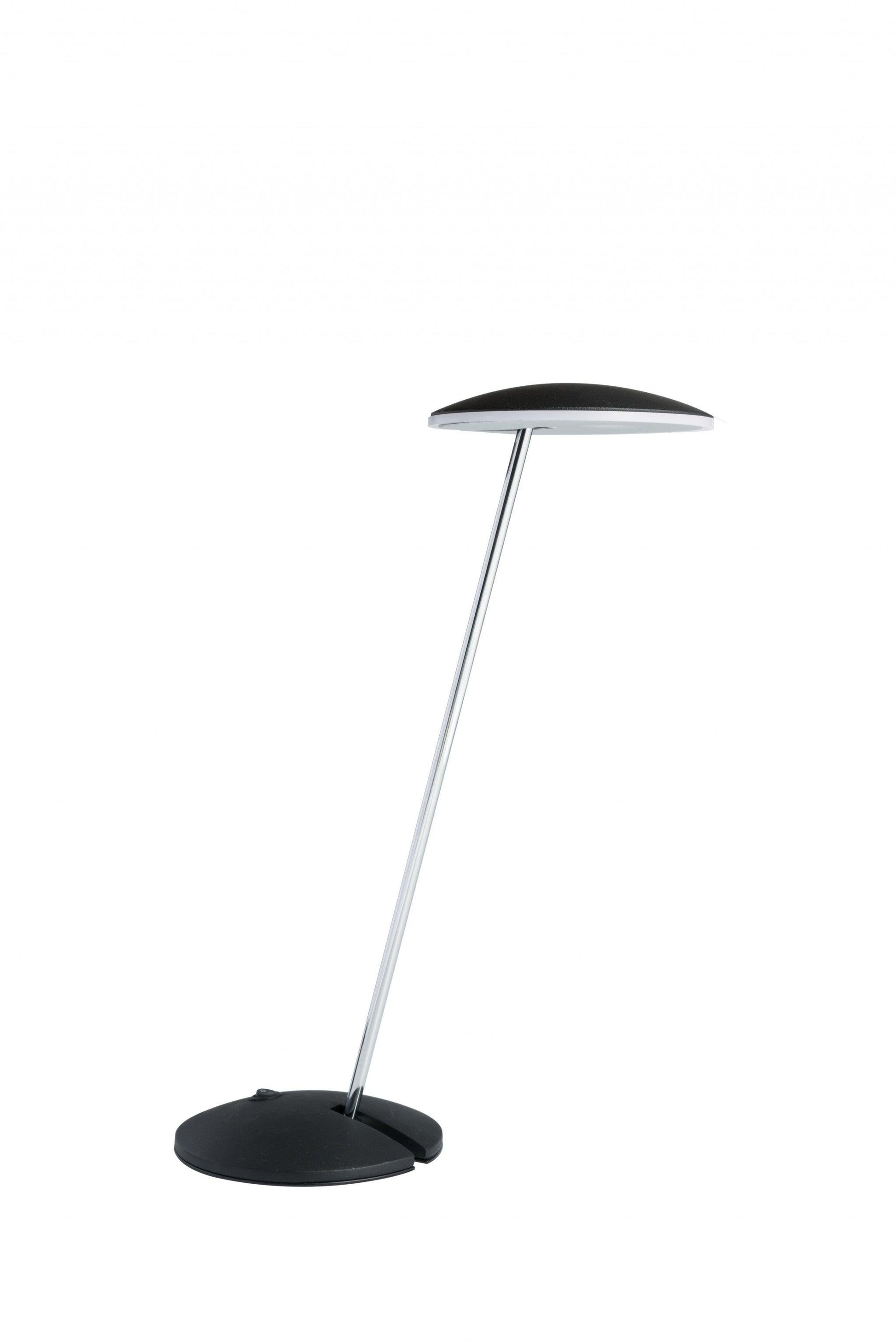 Black Metal Desk Lamp with Flat Shade - AFS