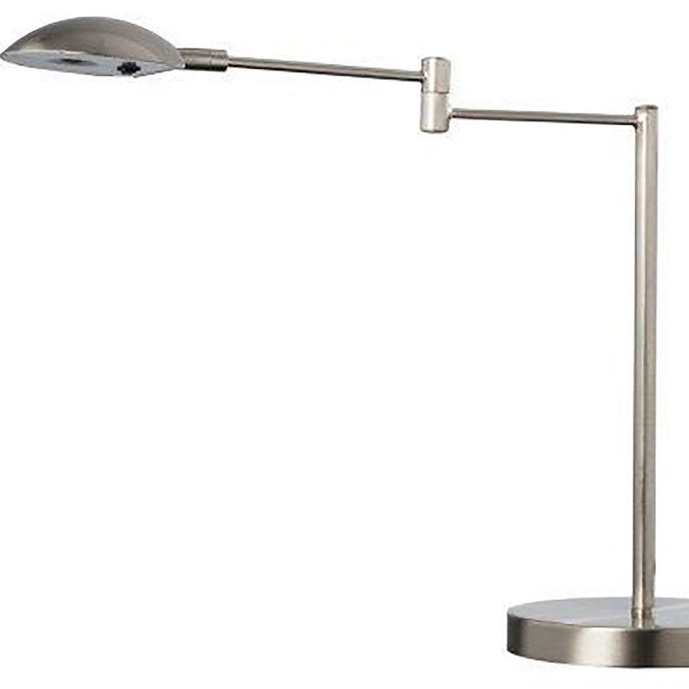 Minimalist Silver Metal Swing Arm Desk Lamp - AFS