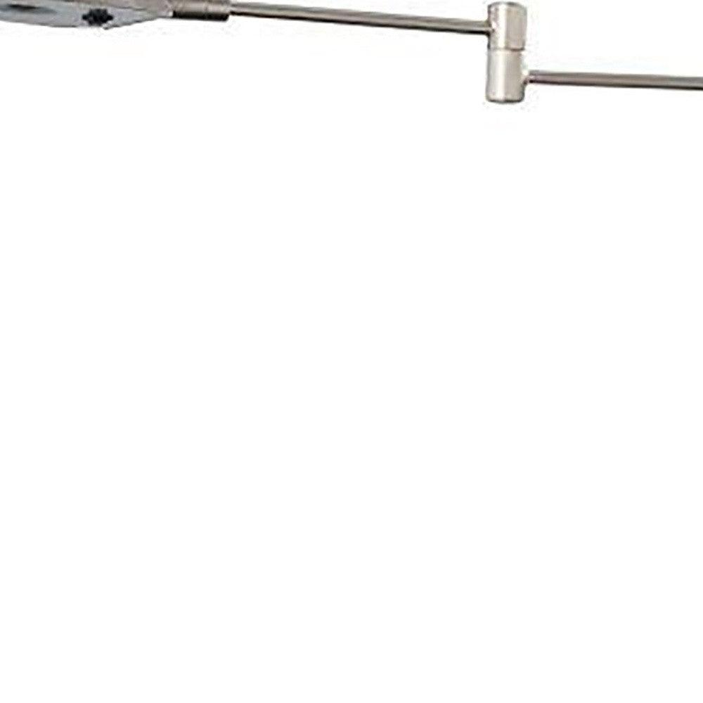 Minimalist Silver Metal Swing Arm Desk Lamp - AFS