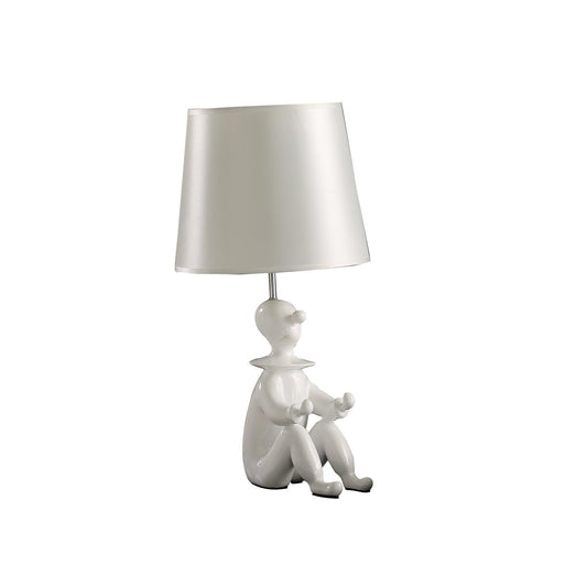 21? White Sculptural Clown Phone Holder Desk Lamp - AFS