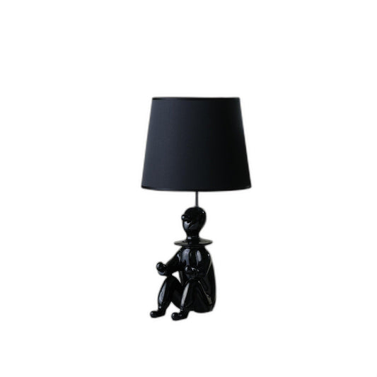 21? Black Sculptural Clown Phone Holder Desk Lamp - AFS