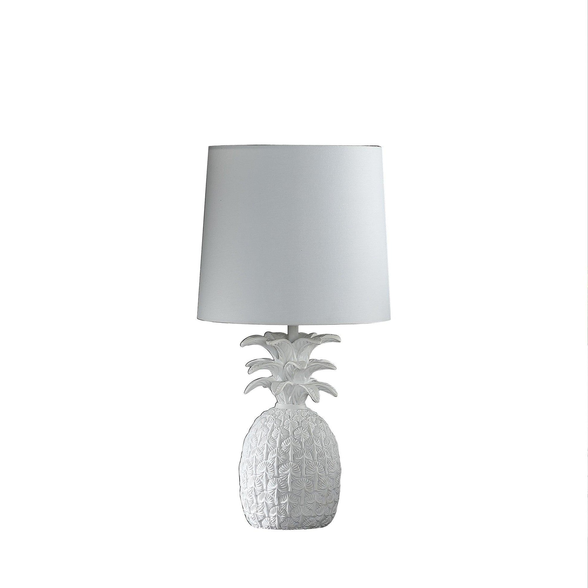 17? White Sculptural Pineapple Table Lamp - AFS