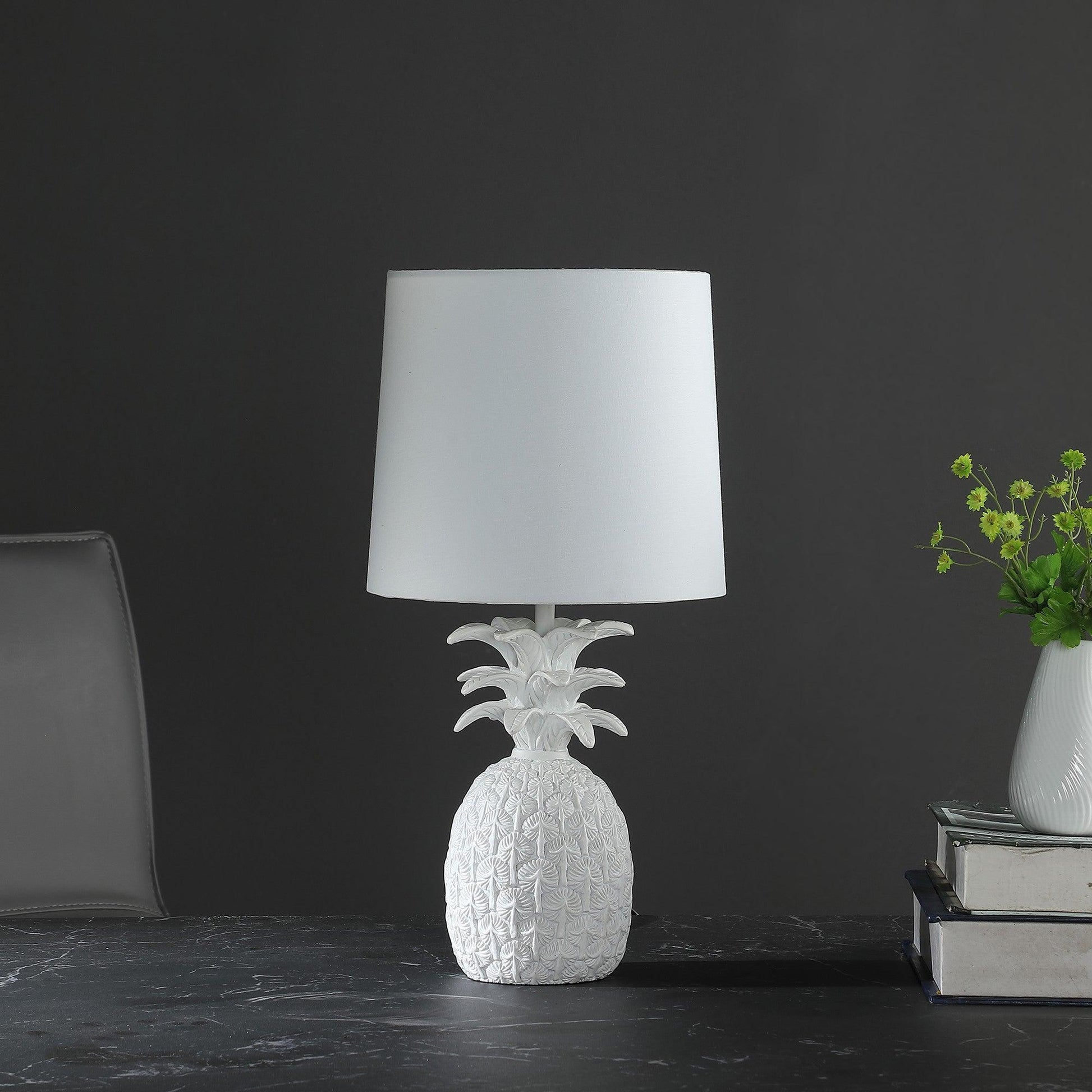 17? White Sculptural Pineapple Table Lamp - AFS