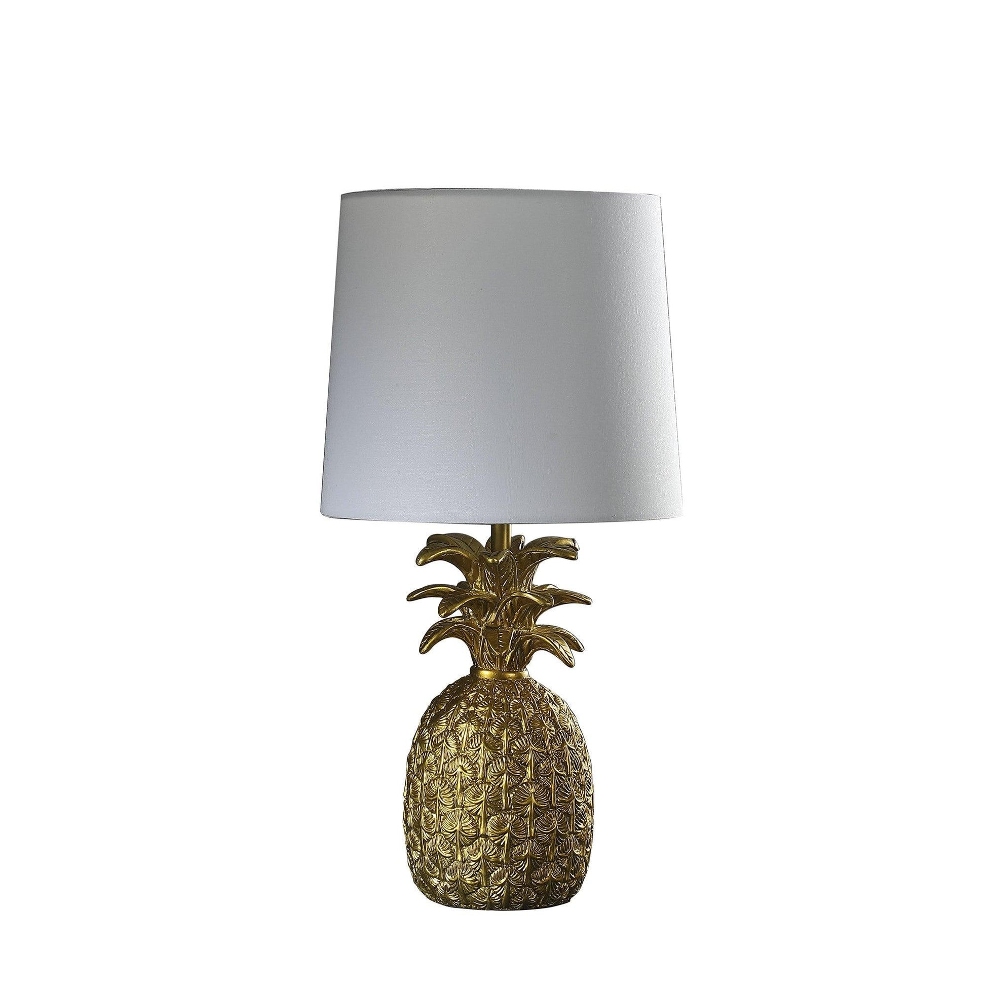 17? Burnished Gold Pineapple Table Lamp - AFS