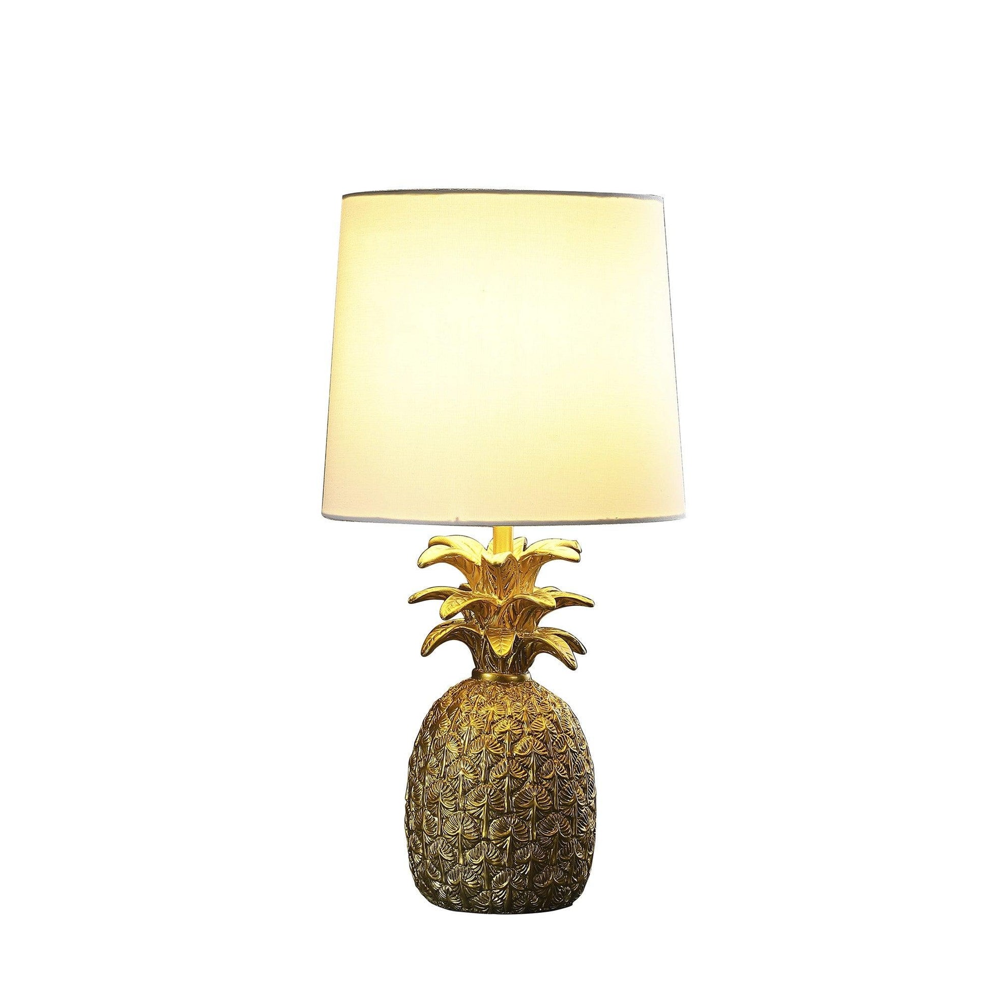 17? Burnished Gold Pineapple Table Lamp - AFS