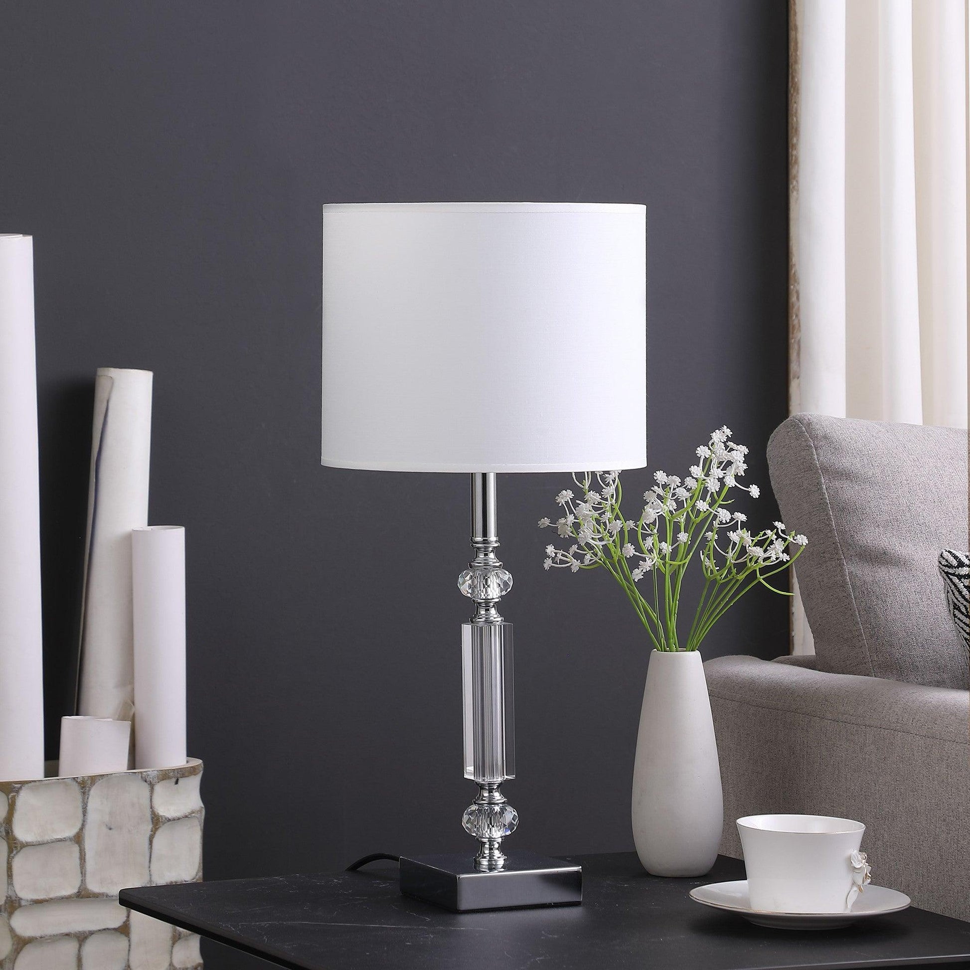 20? Stylish Crystal And Metal Table Lamp - AFS
