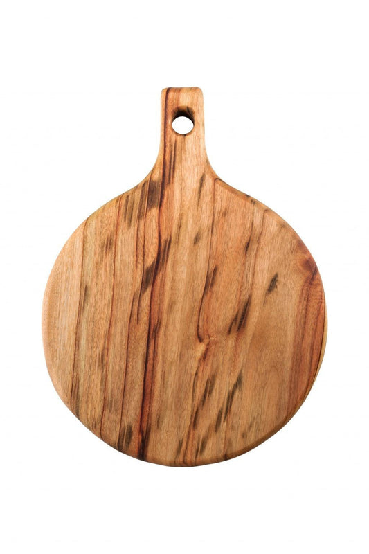 Natural Laurel Wood Anti Bacterial Round Pizza Paddle Board - AFS