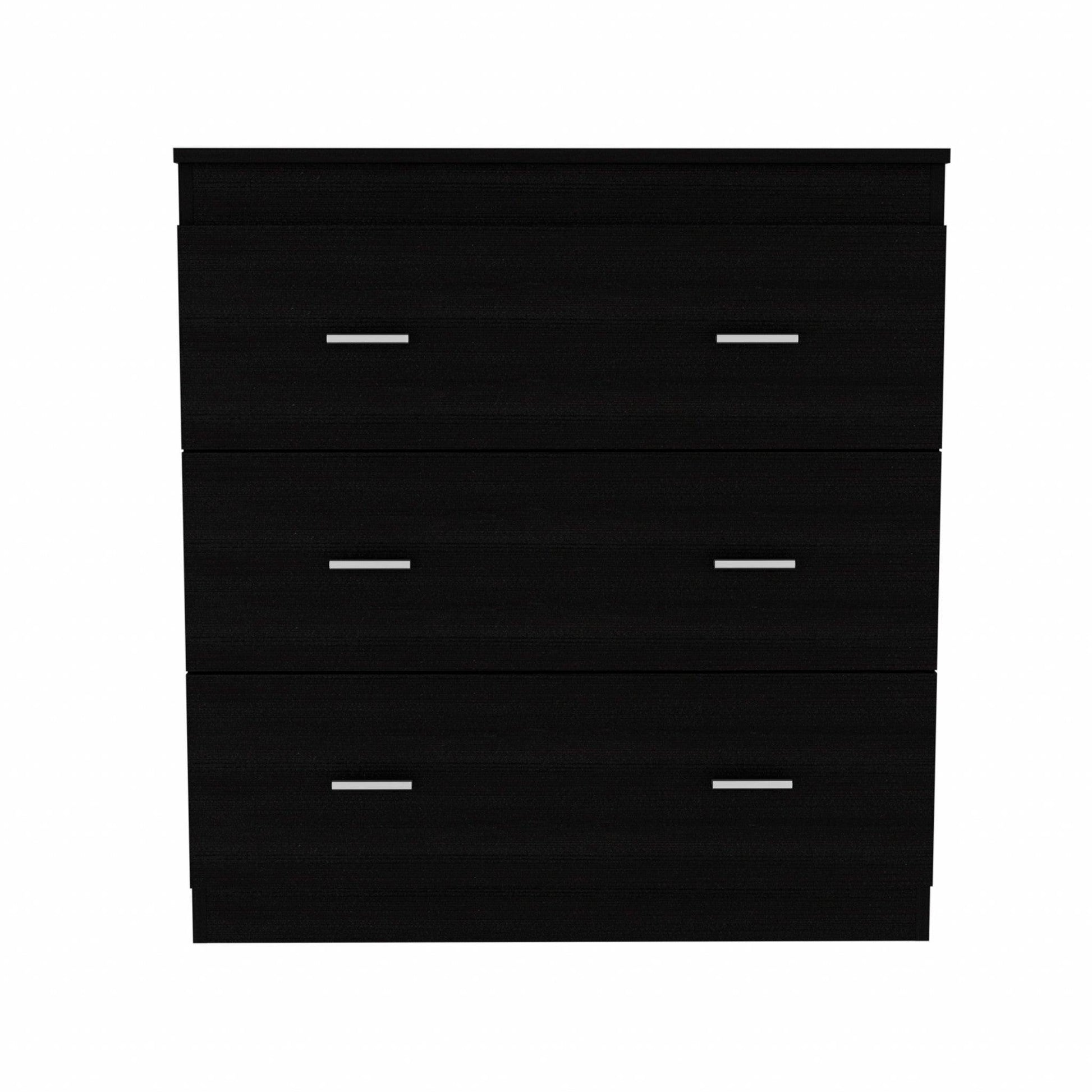 33" Black Three Drawer Dresser - AFS