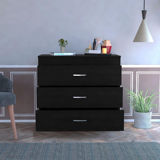 29" Black Three Drawer Dresser - AFS