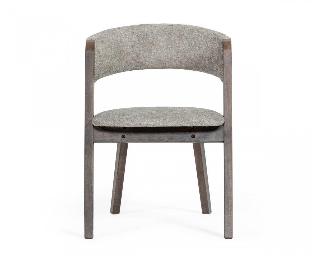 Set of Two Gray Wenge Dining Chairs - AFS