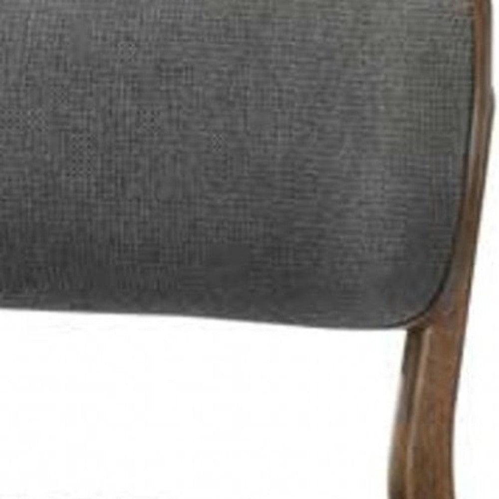 Set of Two Dark Gray Walnut Modern Dining Chairs - AFS