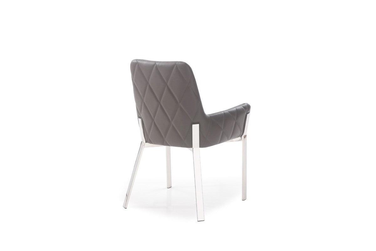 Grey Faux Leather Dining Chair - AFS