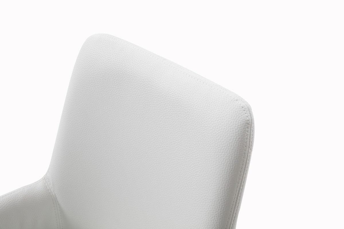 White Faux Leather Dining Chair - AFS