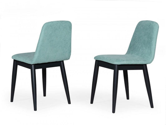 Set of Two Mint Fabric Dining Chairs - AFS