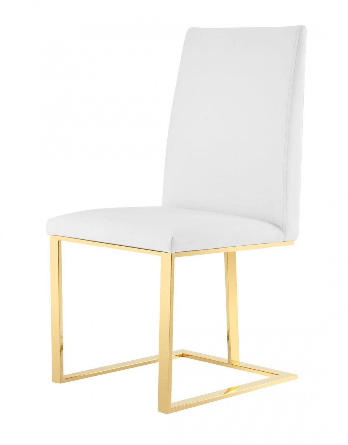 White Gold Contemporary Dining Chair - AFS