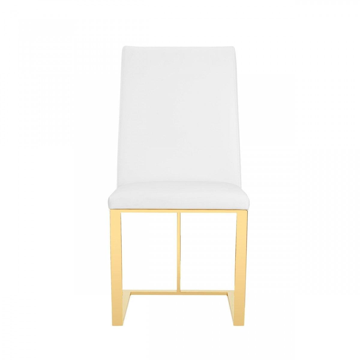 White Gold Contemporary Dining Chair - AFS