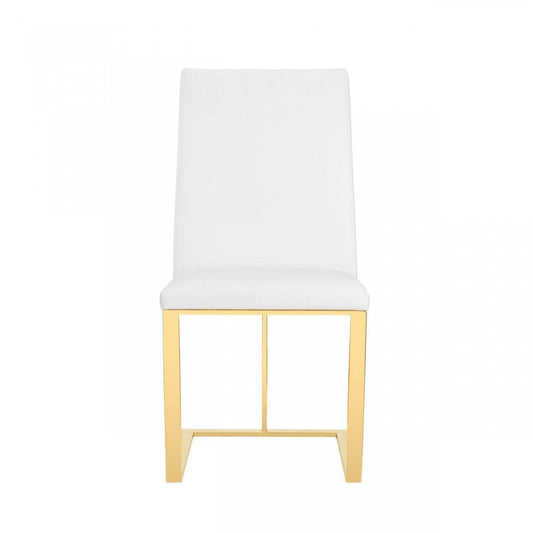 White Gold Contemporary Dining Chair - AFS