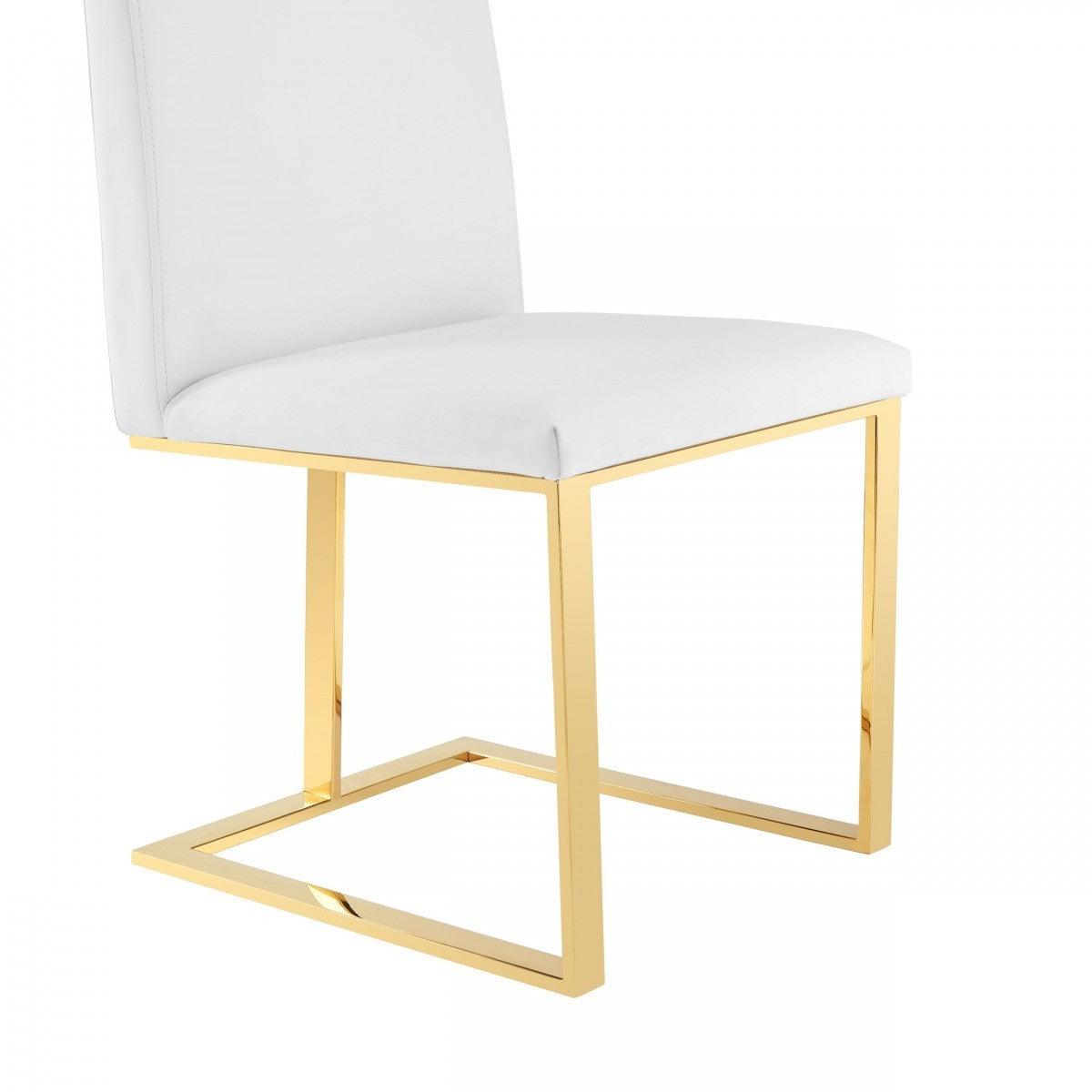 White Gold Contemporary Dining Chair - AFS