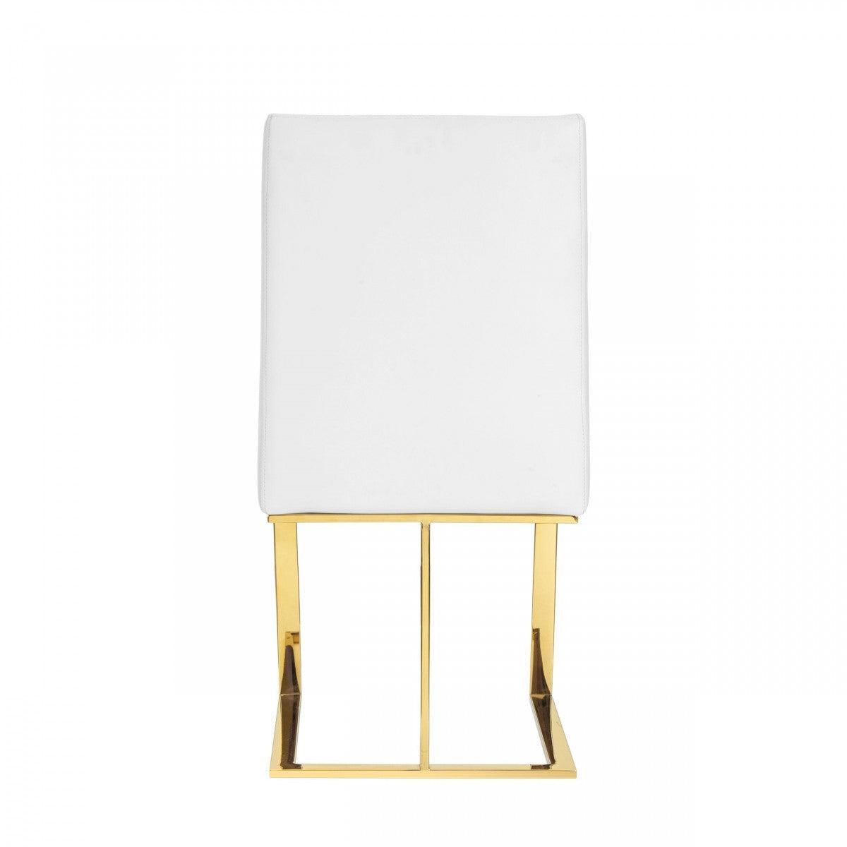 White Gold Contemporary Dining Chair - AFS