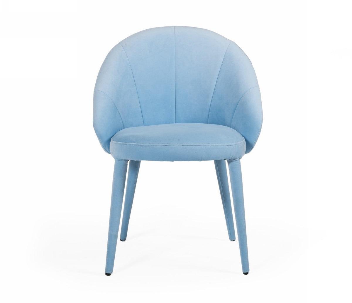 Blue Fabric Wrapped Dining Chair - AFS