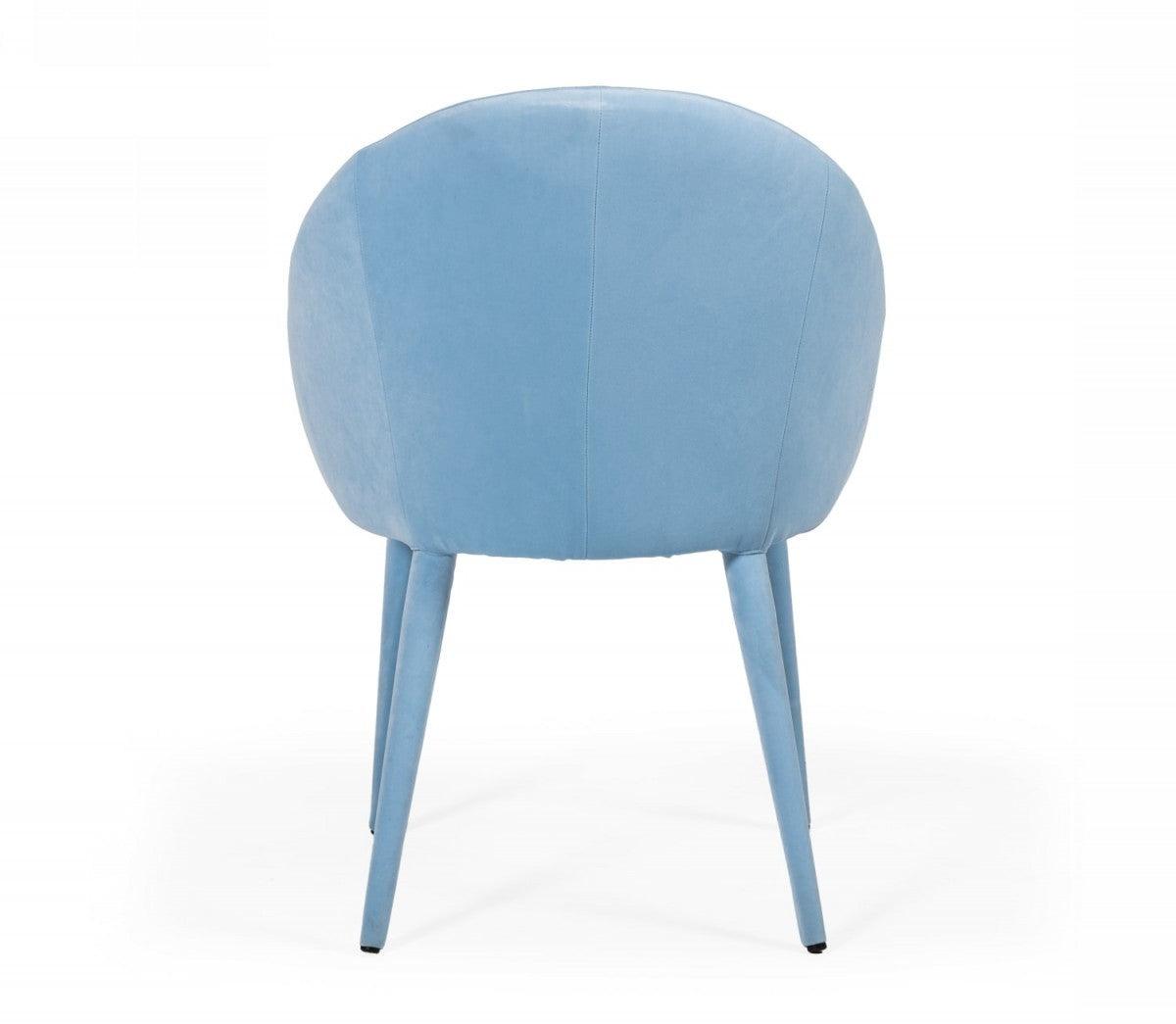 Blue Fabric Wrapped Dining Chair - AFS