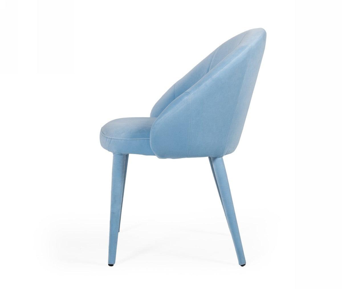 Blue Fabric Wrapped Dining Chair - AFS