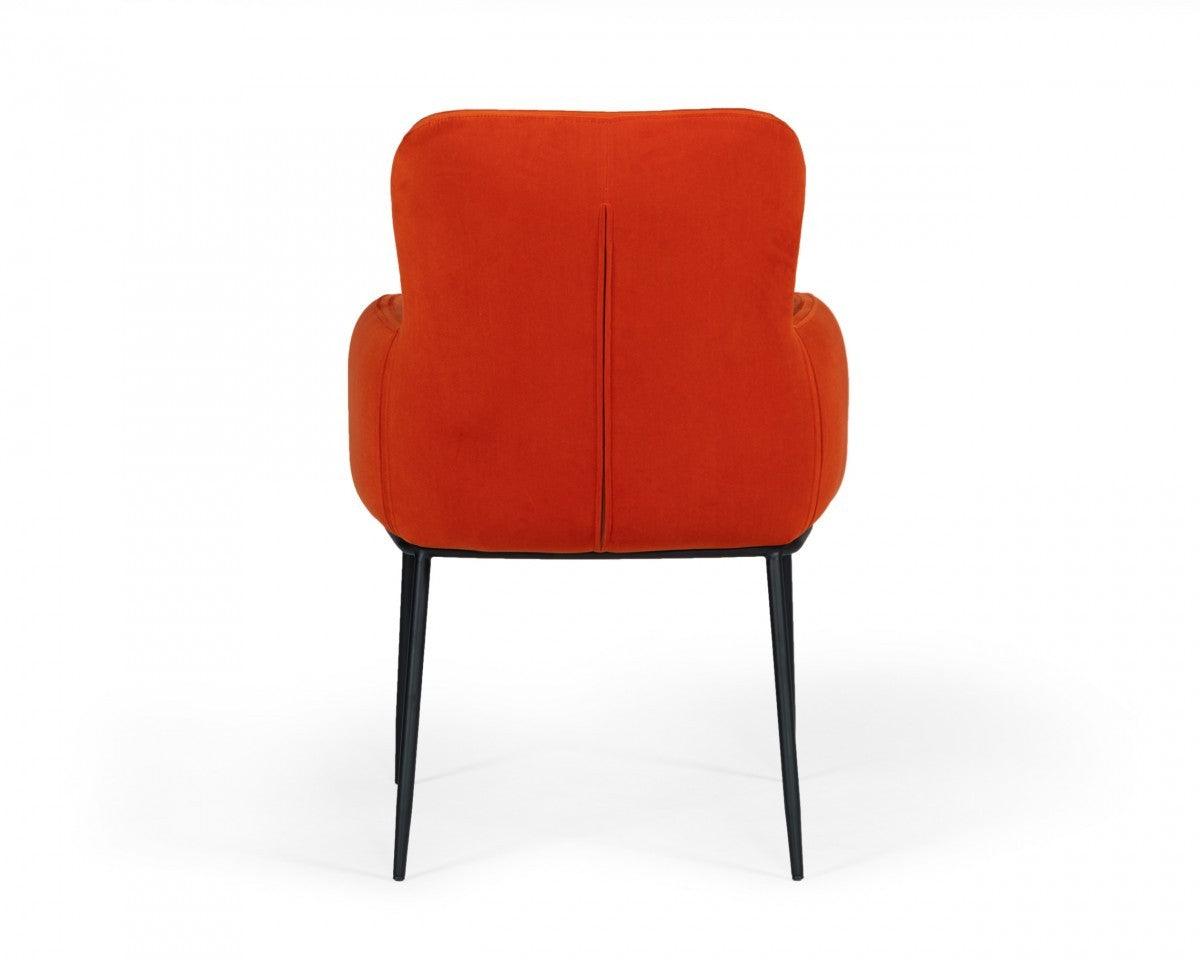 Orange Velvet Dining Chair - AFS