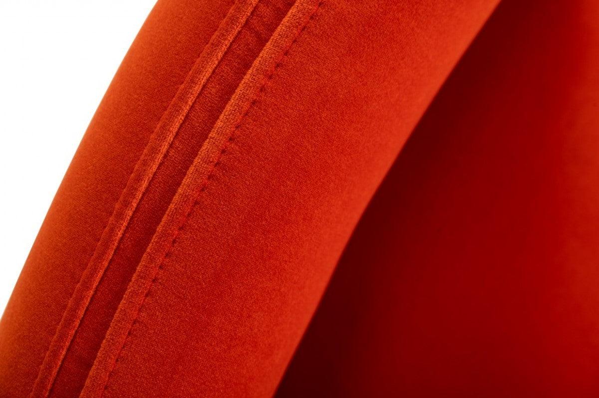 Orange Velvet Dining Chair - AFS