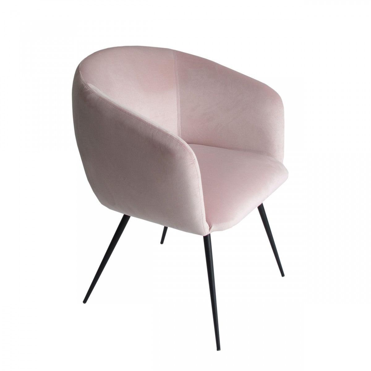 Pink Velvet Modern Dining Chair - AFS