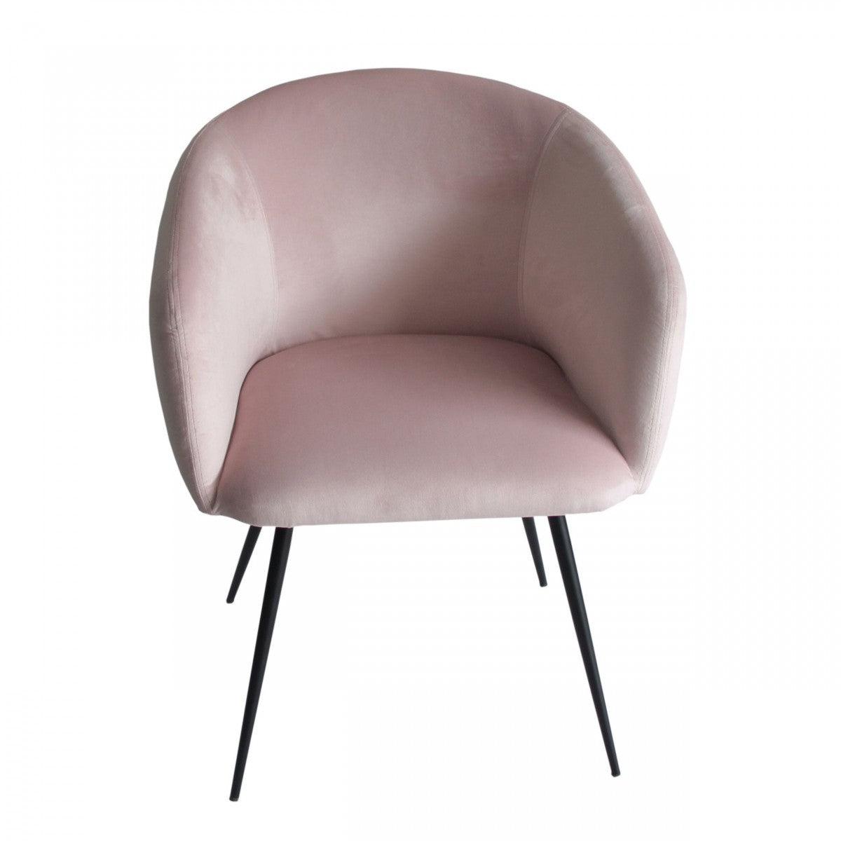 Pink Velvet Modern Dining Chair - AFS