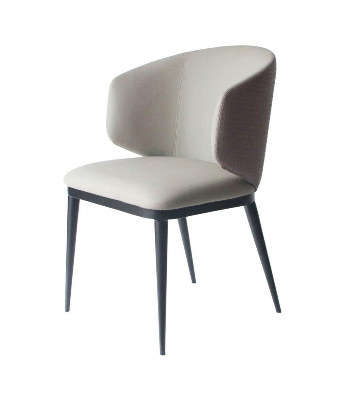 Beige Modern Faux Leather Dining Chair - AFS