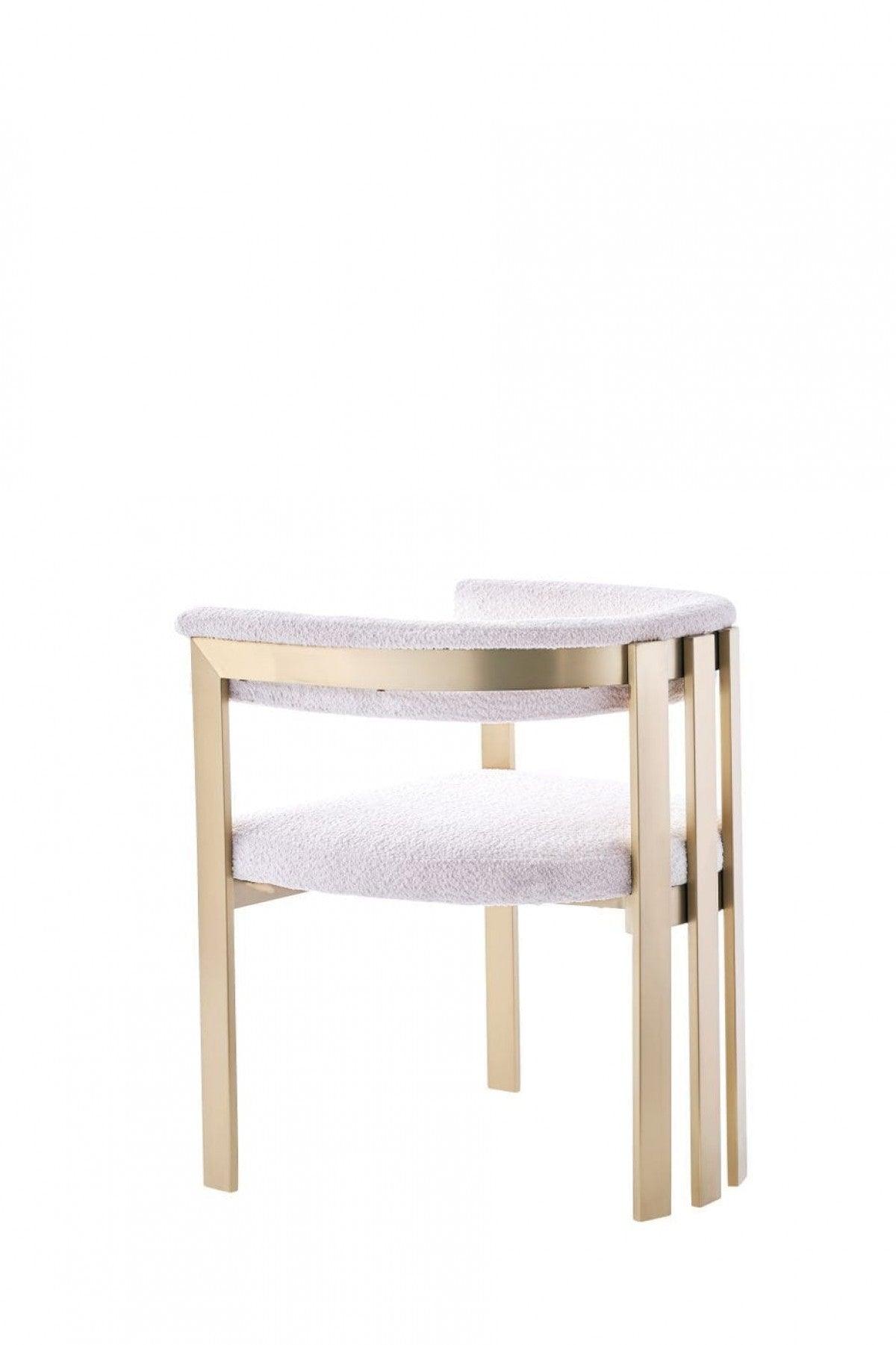 Beige Gold Dining Chair - AFS