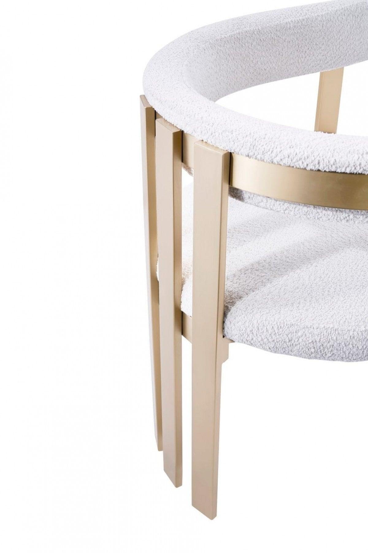 Beige Gold Dining Chair - AFS