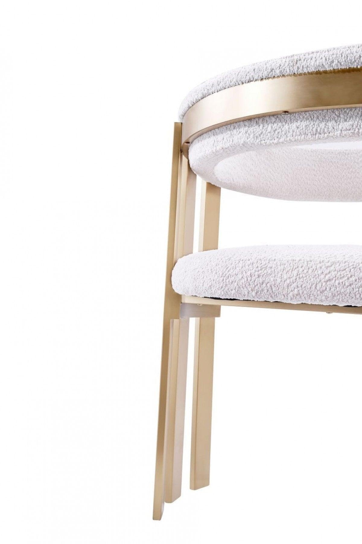 Beige Gold Dining Chair - AFS