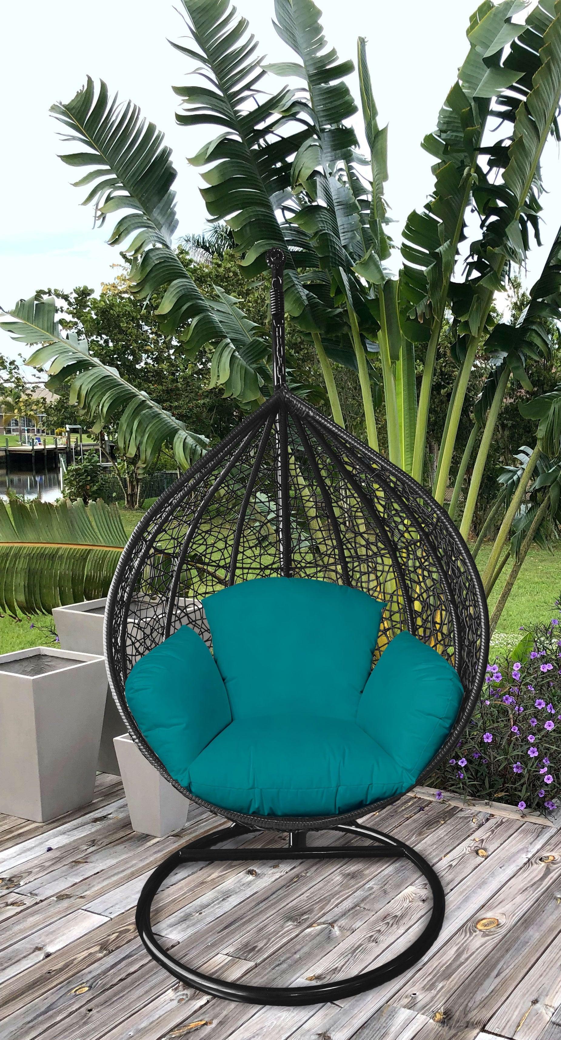 Primo Teal Indoor Outdoor Replacement Cushion for Egg Chair - AFS